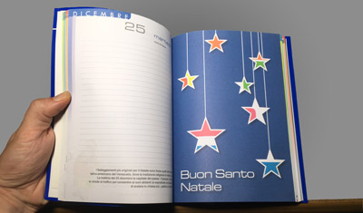 Esempio delle pagine del diario